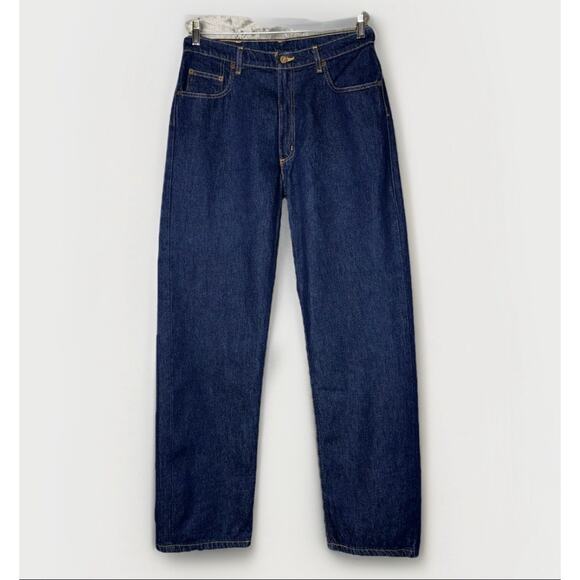 NWOT Vintage Y2K Ralph Lauren Polo Jeans Dark Denim Loose Jeans 31x32 Embroidery - Picture 2 of 5